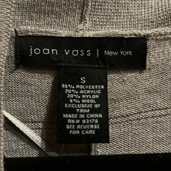 NWT Joan Vass SZ Small Kimono style sweater in Misty Heather Gray - Picture 4 of 6